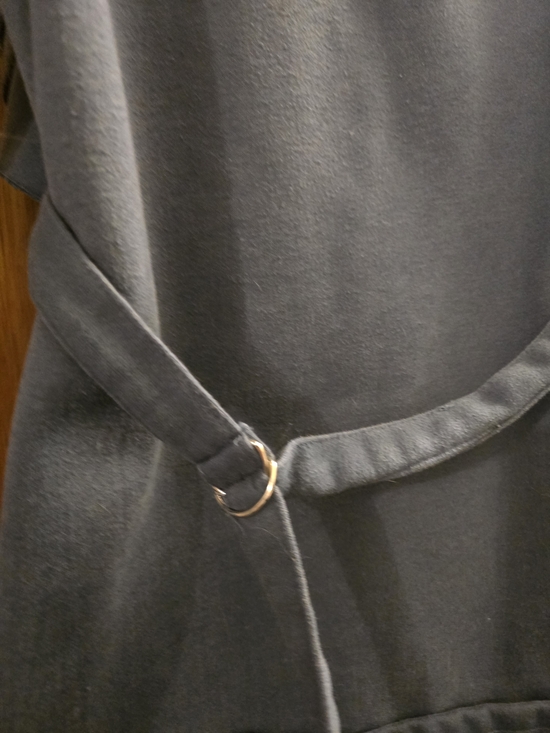 Women's Slate Blue Ruffle Front Jacket - Picture 8 of 10